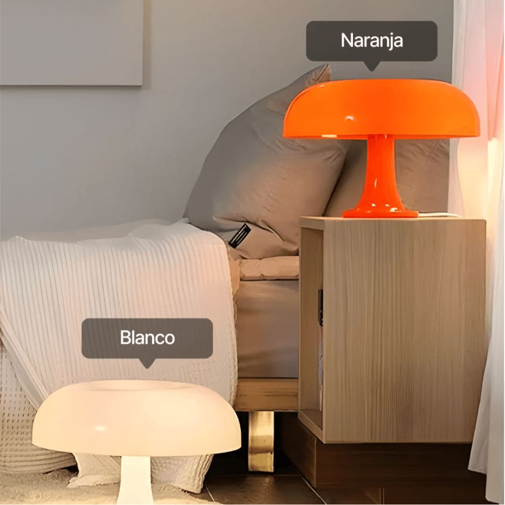 New Mushroom Lamp Naranja
